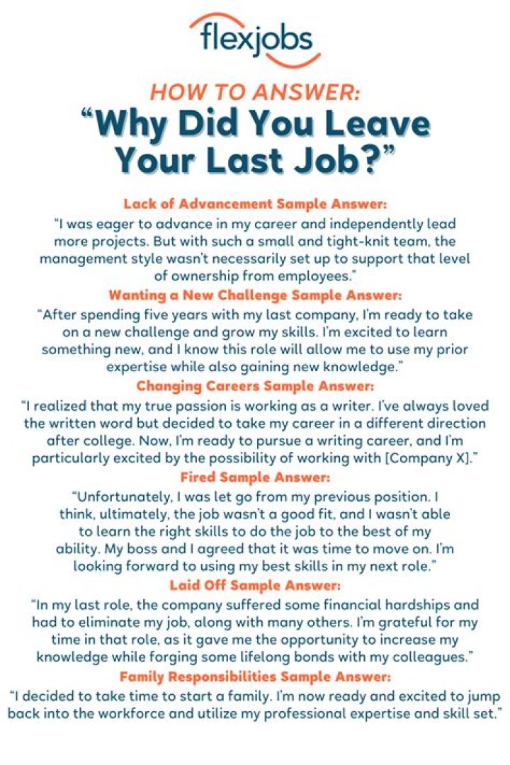 What is the best answer for why you left a job?