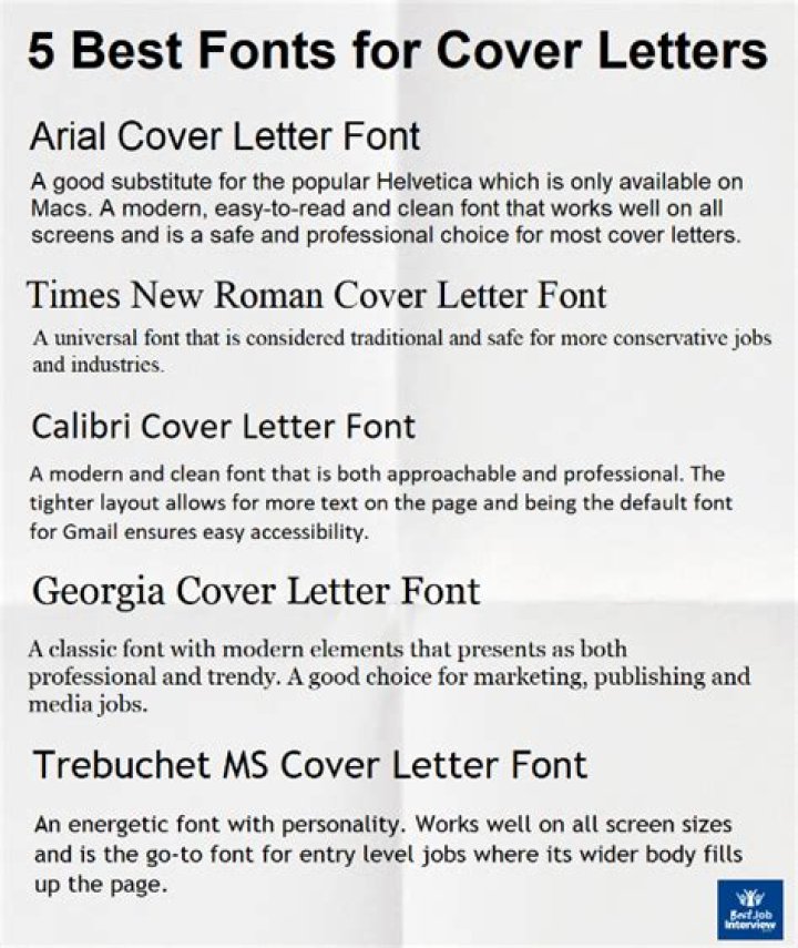 What is the best font size for a cover letter?