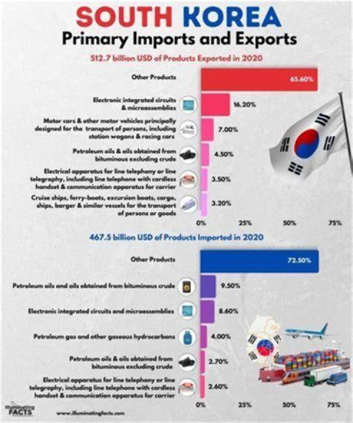 What is the biggest import of South Korea?