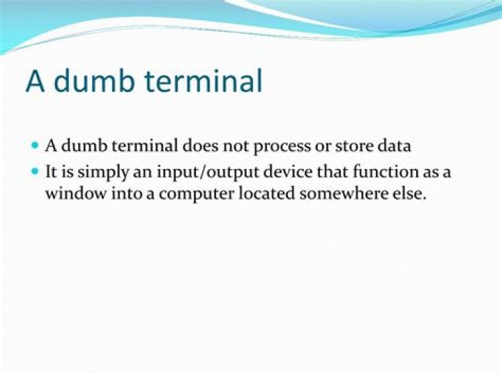 What is the difference between a dumb terminal and an intelligent terminal?