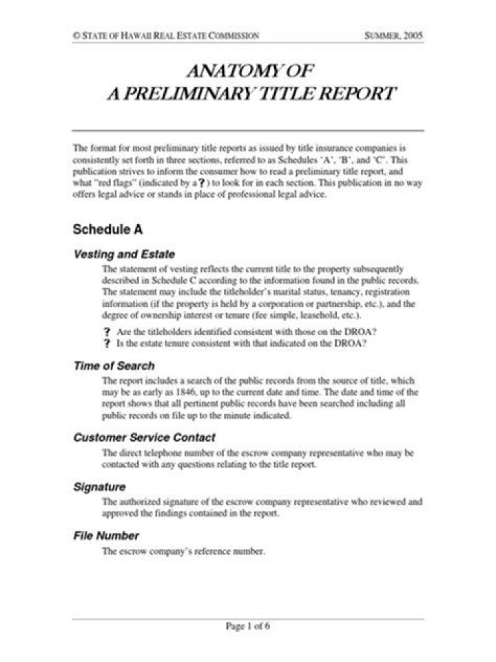 What is the difference between a preliminary title report and title report?
