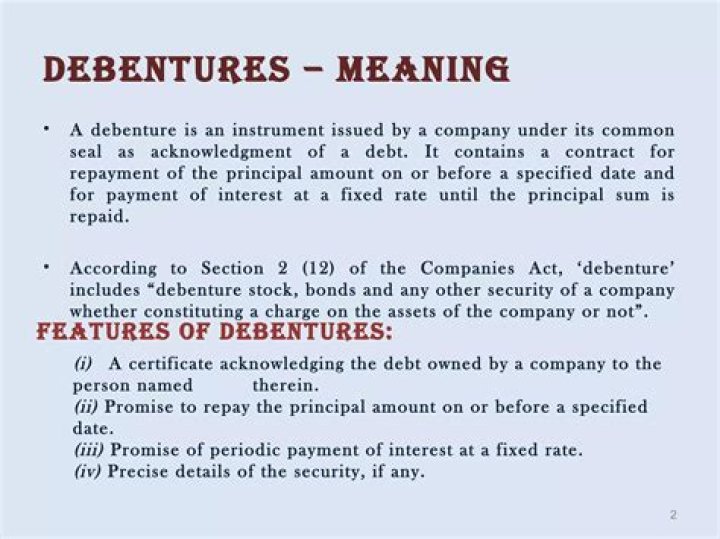 What is the meaning of issue of debentures?