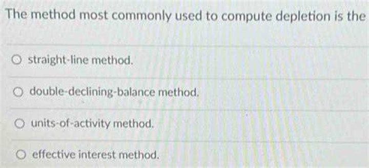 What is the method most commonly used to compute depletion?