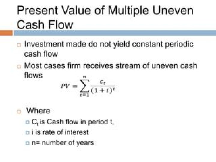 What is the present value of an uneven cash flow stream?