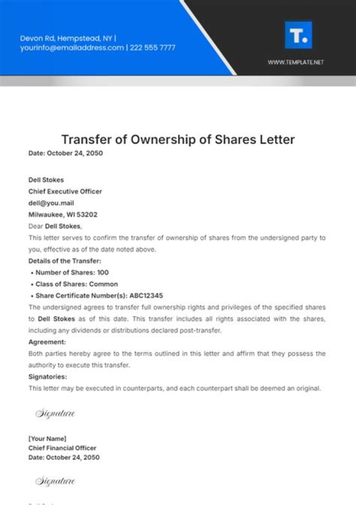 What is the proof of ownership of shares?