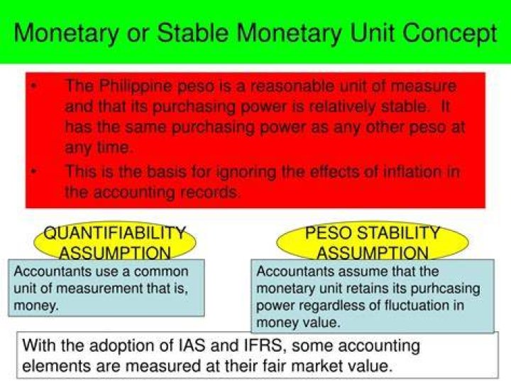 What is the stable monetary unit assumption?