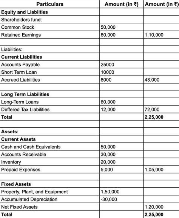 What is the term for balance sheet?
