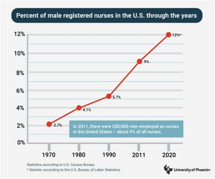 What percentage of nurses are male?