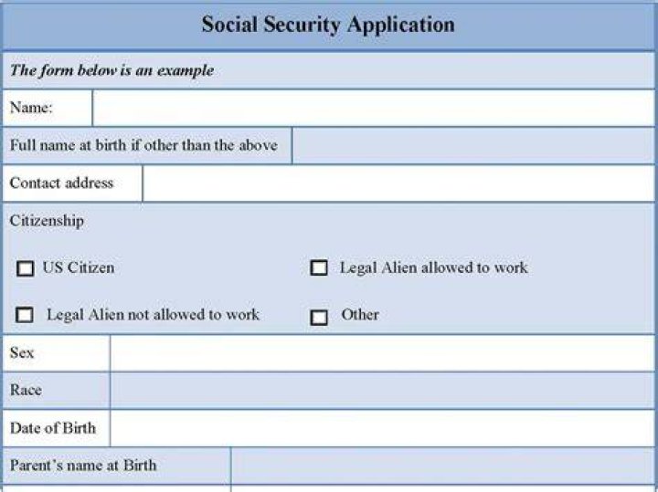 What questions are on the Social Security application?