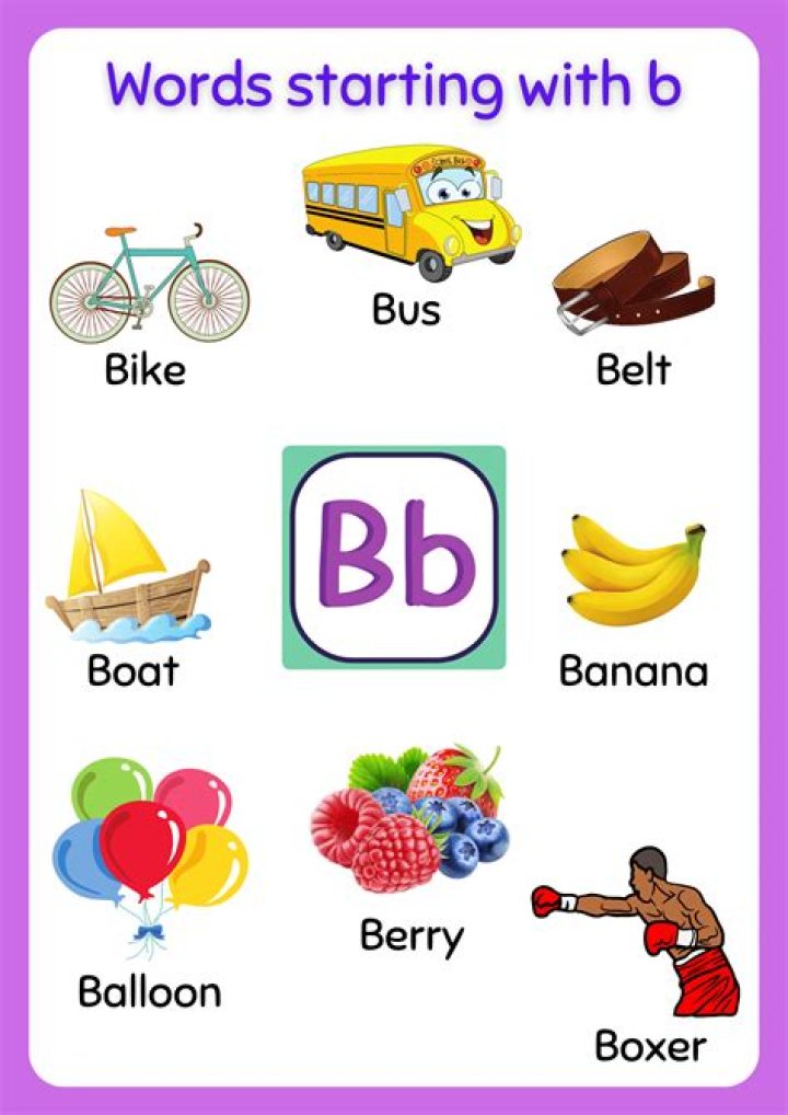 What words that start with the letter B?