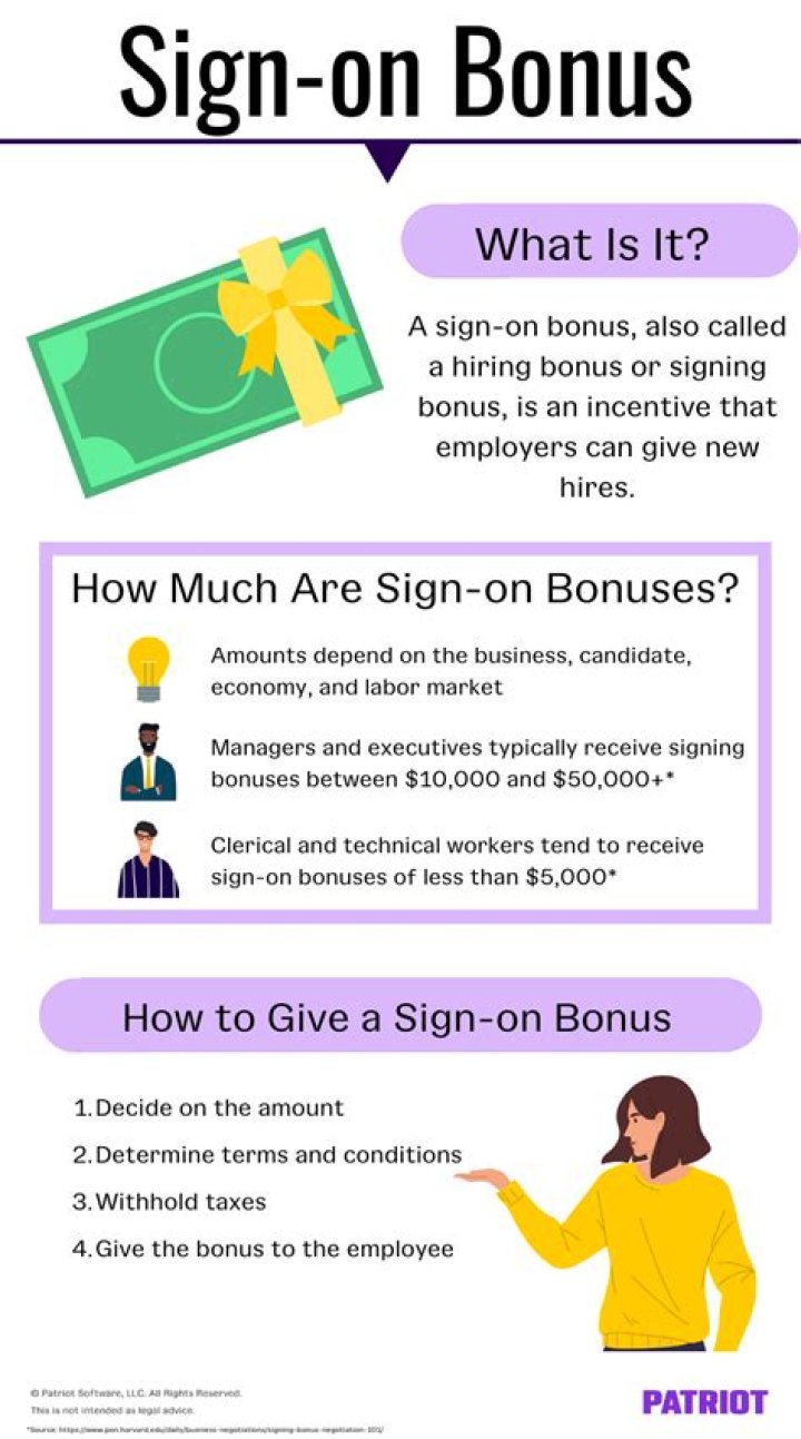When should Signing bonuses be paid?