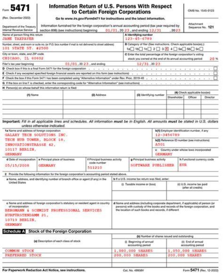 When to file Form 5471 for a foreign corporation?