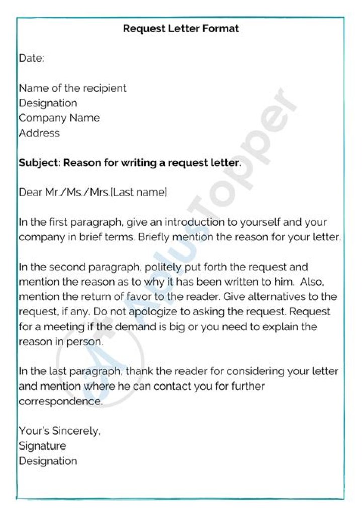 When to write a letter of request to a company?