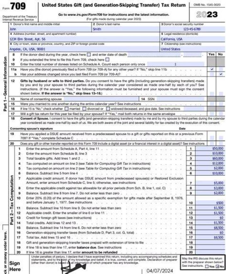 Where do I mail my Form 709?