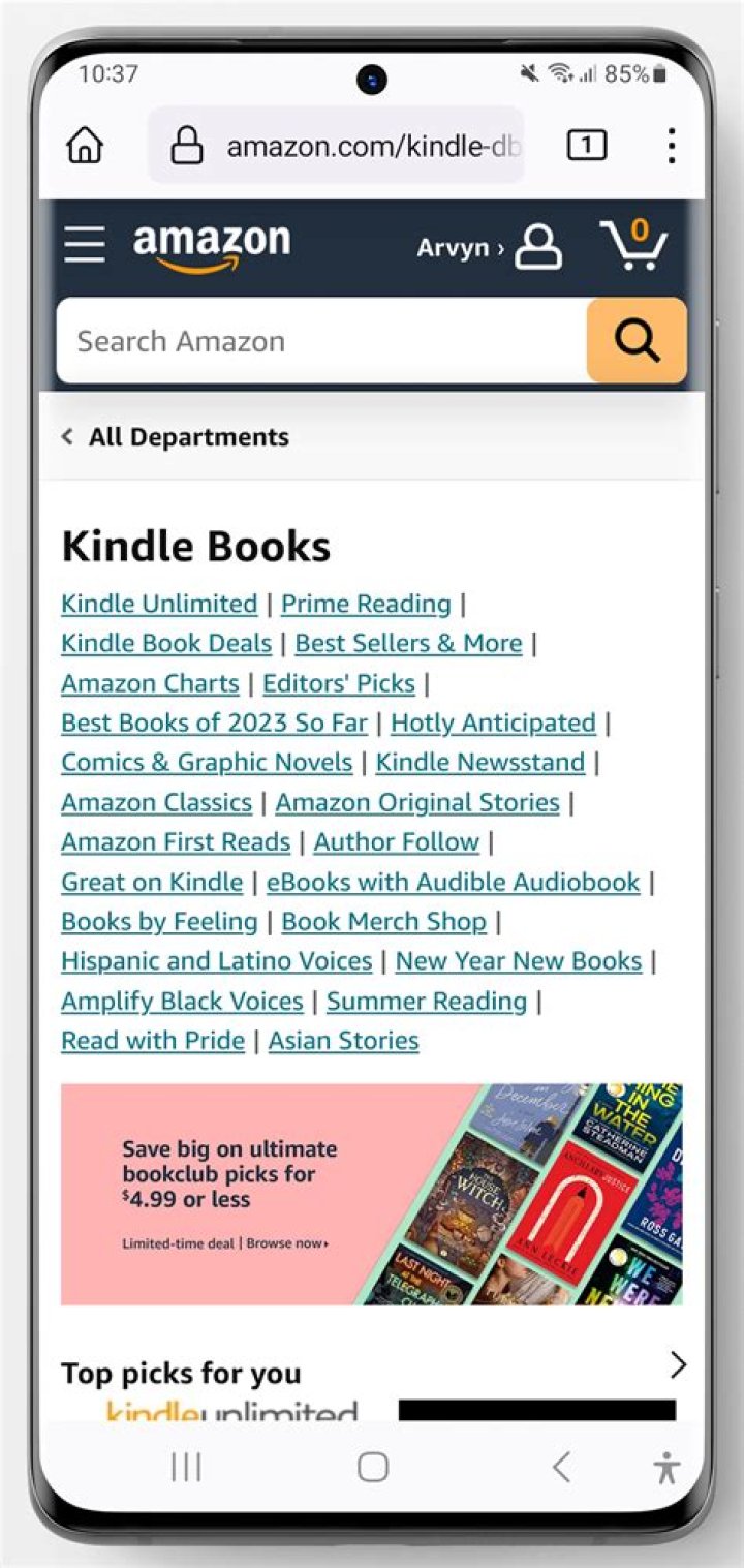 Where is my Kindle book I just bought?