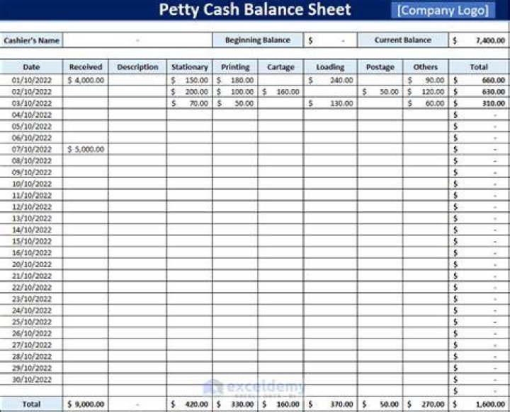 Where is petty cash in balance sheet?