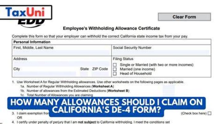 Which form do you claim allowances?