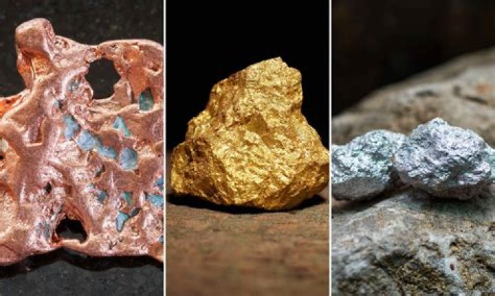 Which material is copper and gold?