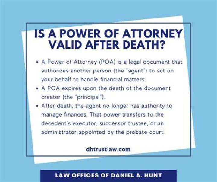 Which POA is valid after death?