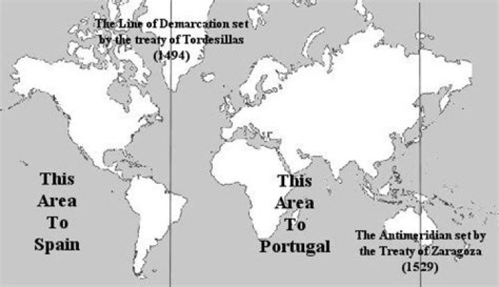 Which Pope divided the world?
