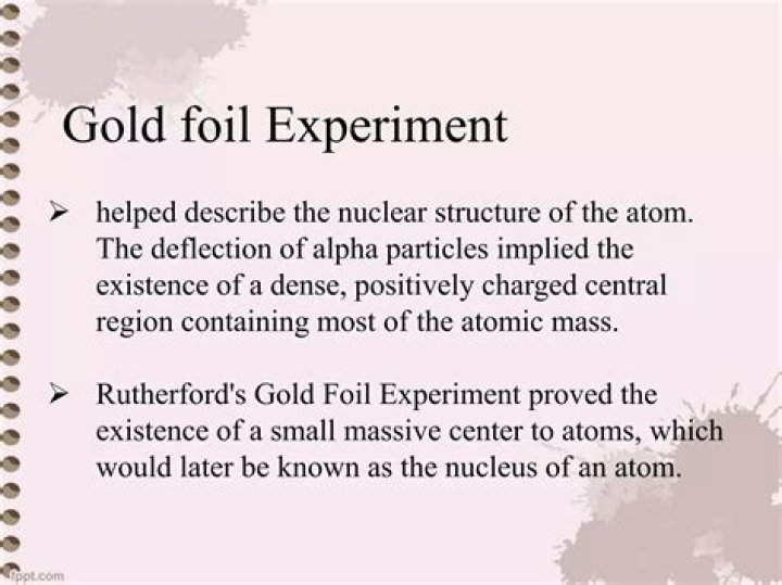 Who first did the gold foil experiment?