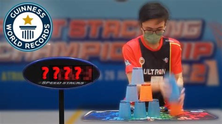 Who holds the world record for sport stacking?