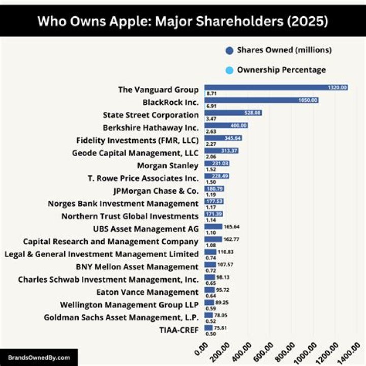 Who owns most of Apple share?