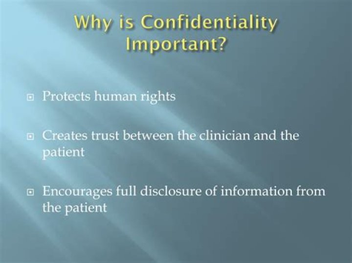 Why is confidentiality important?