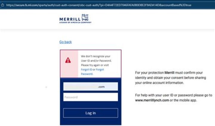 Why is my Merrill Lynch account disabled?